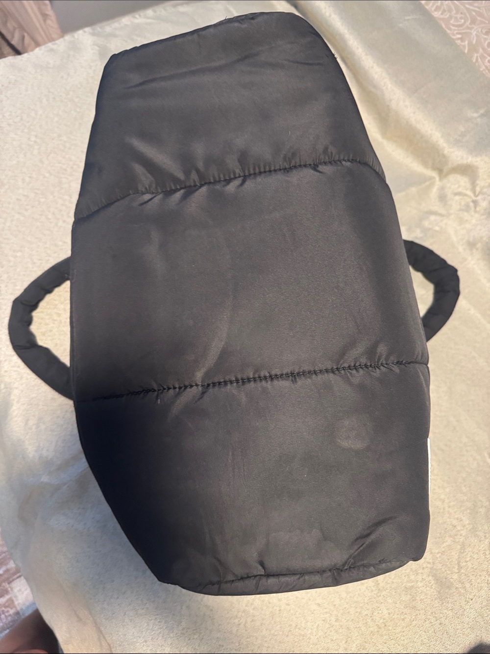 WILO Black Quilted Tote with Padded Handles - Picture 6 of 7
